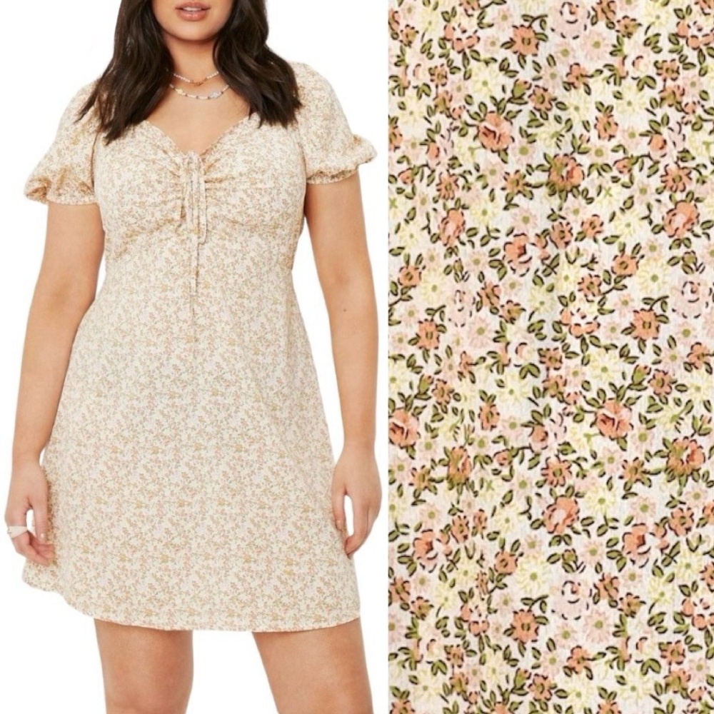 Nasty Gal Floral Mini Dress - Size 14 - NWT